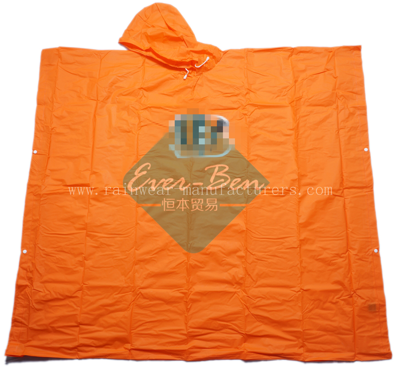 NFCI Orange EVA Rain Poncho Supplier